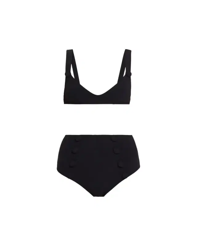 Lisa Marie Fernandez Magdalena High-Waist Two-Piece Swimsuit