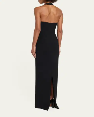 The New Arrivals by Ilkyaz Ozel Asena Cutout Halter Gown | Thumbnail 3