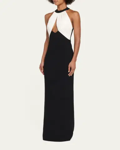 The New Arrivals by Ilkyaz Ozel Asena Cutout Halter Gown | Thumbnail 4