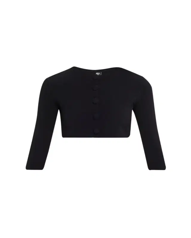 Lisa Marie Fernandez Crepe Cropped Cardigan