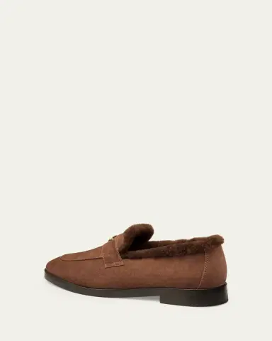 Bougeotte Suede and Shearling Loafers | Thumbnail 2 Bougeotte Suede and Shearling Loafers | Thumbnail 2