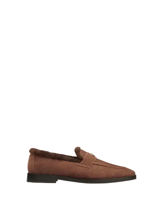 Bougeotte Suede and Shearling Loafers