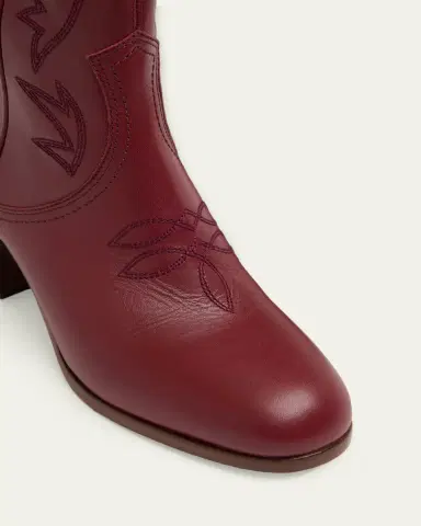 Valentino Garavani 40mm Bard Embroidered Leather Ankle Boots | Thumbnail 5