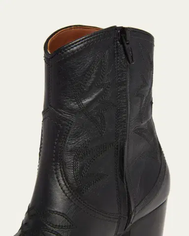 Valentino Garavani 40mm Bard Embroidered Leather Ankle Boots | Thumbnail 5 Valentino Garavani 40mm Bard Embroidered Leather Ankle Boots | Thumbnail 5
