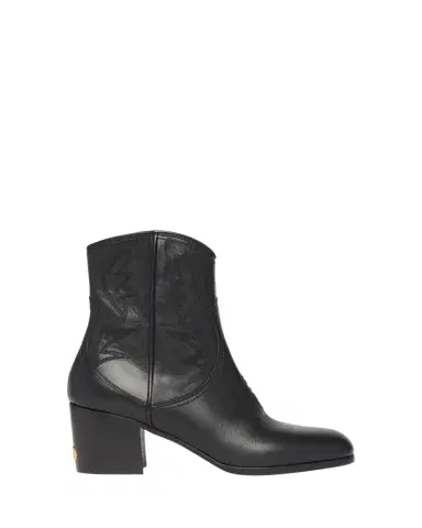 Valentino Garavani 40mm Bard Embroidered Leather Ankle Boots | Thumbnail 1 Valentino Garavani 40mm Bard Embroidered Leather Ankle Boots | Thumbnail 1