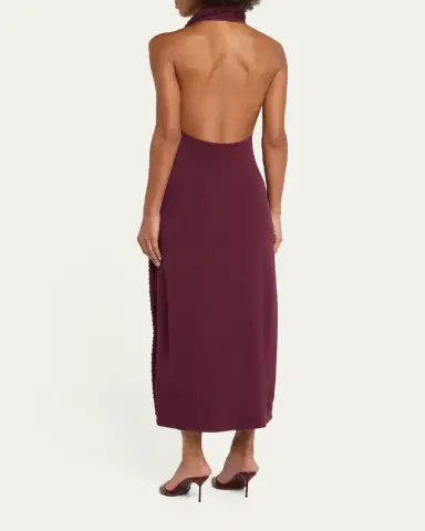 Diotima Mane Embellished Halter Midi Dress | Thumbnail 3