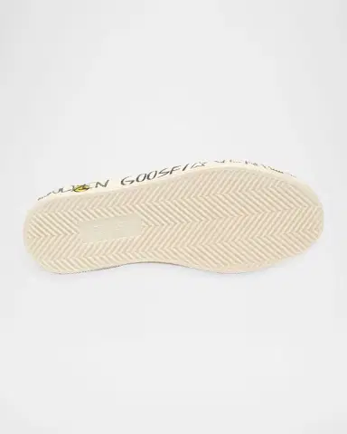 Golden Goose Girl's May Leather Low-Top Sneakers, Kid | Thumbnail 5