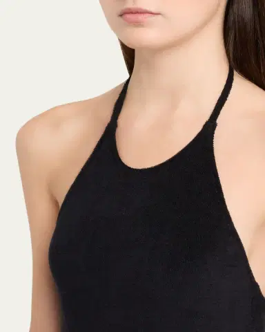 Lisa Marie Fernandez Terry Cloth Halter One-Piece Swimsuit | Thumbnail 4 Lisa Marie Fernandez Terry Cloth Halter One-Piece Swimsuit | Thumbnail 4