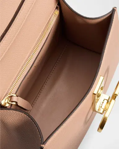 Valentino Garavani Small Crystal VLogo Leather Top-Handle Bag | Thumbnail 3 Valentino Garavani Small Crystal VLogo Leather Top-Handle Bag | Thumbnail 3