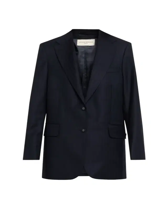 Officine Generale Edona Italian Herringbone Wool Tailored Jacket