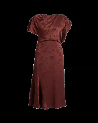 Erdem Floral Creponne Jacquard Short-Sleeve Midi Dress | Thumbnail 2 Erdem Floral Creponne Jacquard Short-Sleeve Midi Dress | Thumbnail 2