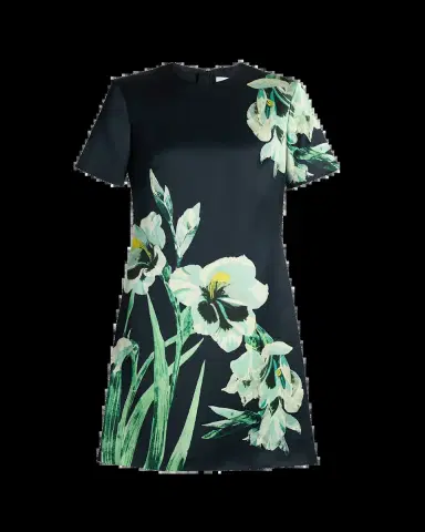 Erdem Floral Duchess Satin Mini Dress | Thumbnail 2 Erdem Floral Duchess Satin Mini Dress | Thumbnail 2