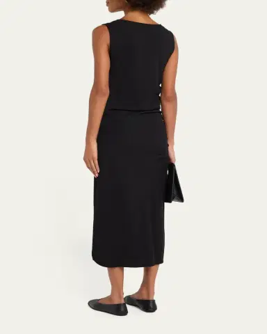 Officine Generale Inae Stretch Viscose Midi Dress | Thumbnail 3