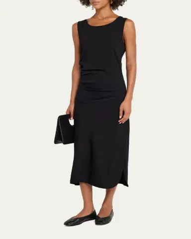 Officine Generale Inae Stretch Viscose Midi Dress | Thumbnail 4