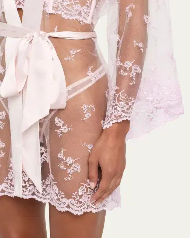 Kiki De Montparnasse Juliette Embroidered Lace Robe | Thumbnail 4
