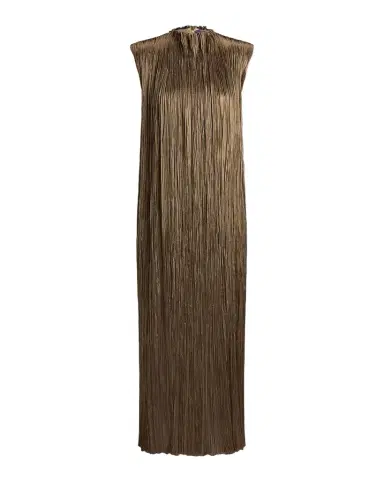 Ralph Lauren Collection Virna Pleated Lamé Cocktail Dress | Thumbnail 1