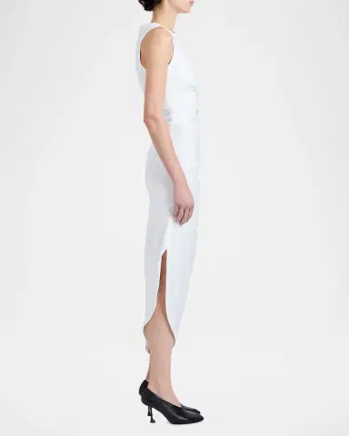 Proenza Schouler Zafira Sleeveless Draped Cotton Asymmetric Midi Dress | Thumbnail 5
