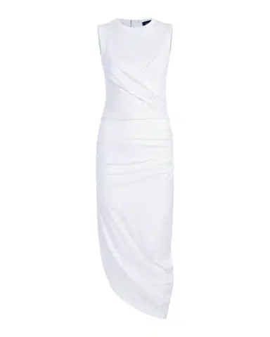 Proenza Schouler Zafira Sleeveless Draped Cotton Asymmetric Midi Dress | Thumbnail 1