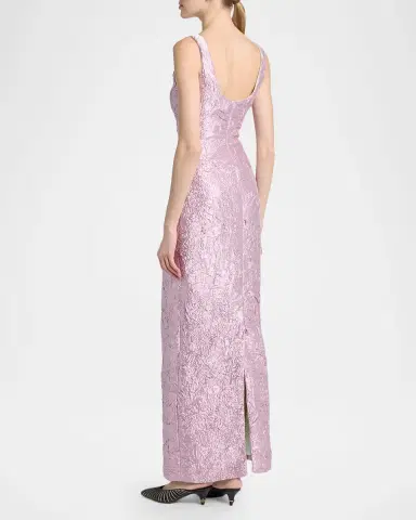Versace Crushed Silk-Satin Buckle Gown | Thumbnail 3