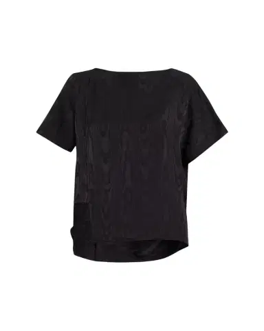Dries Van Noten Caressa Moire Short-Sleeve Blouse | Thumbnail 1