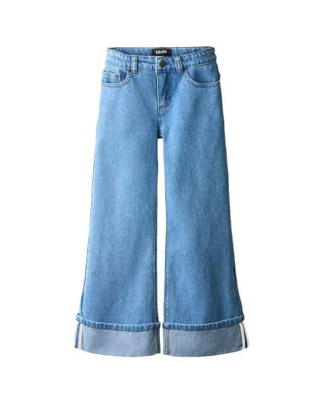Molo Girl's Aleen Wide-Leg Jeans, Size 12M-16