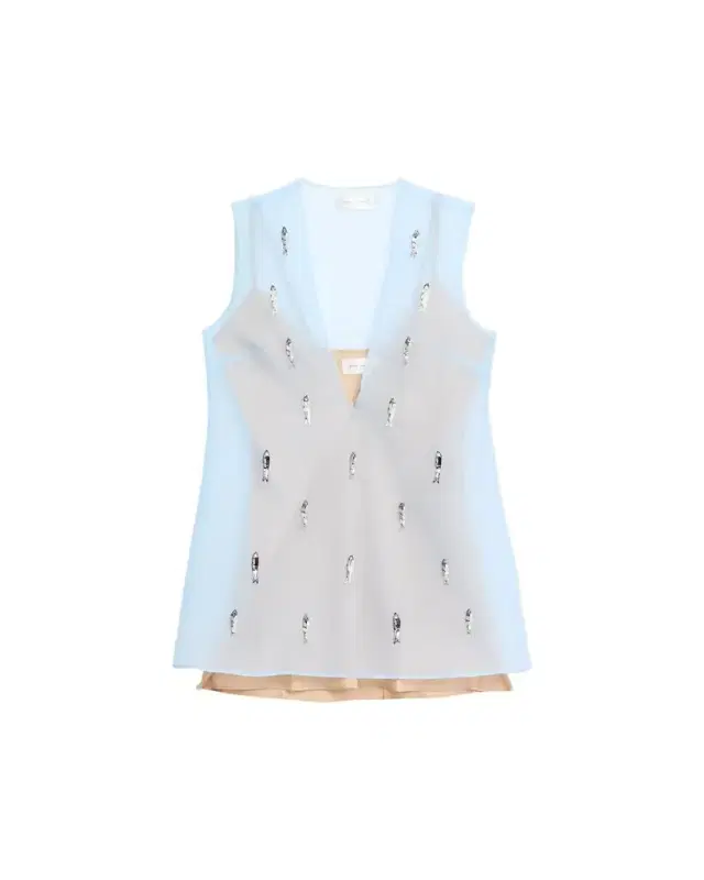 Shani Leila Embellished Chiffon Mini Dress