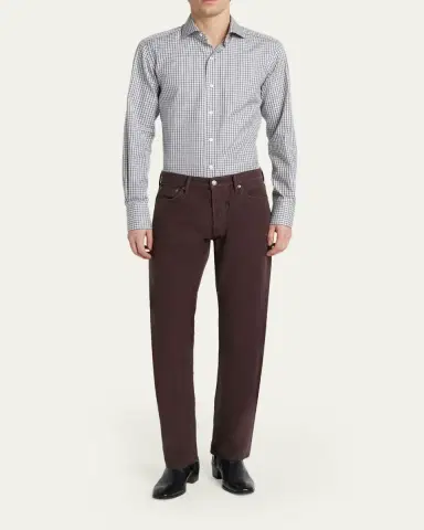 Tom Ford Men's Cotton Straight Leg Five-Pocket Pants | Thumbnail 2 Tom Ford Men's Cotton Straight Leg Five-Pocket Pants | Thumbnail 2