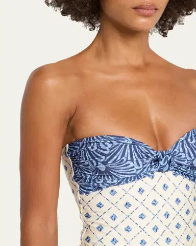 Shani Aloe Strapless One-Piece Swimsuit | Thumbnail 4