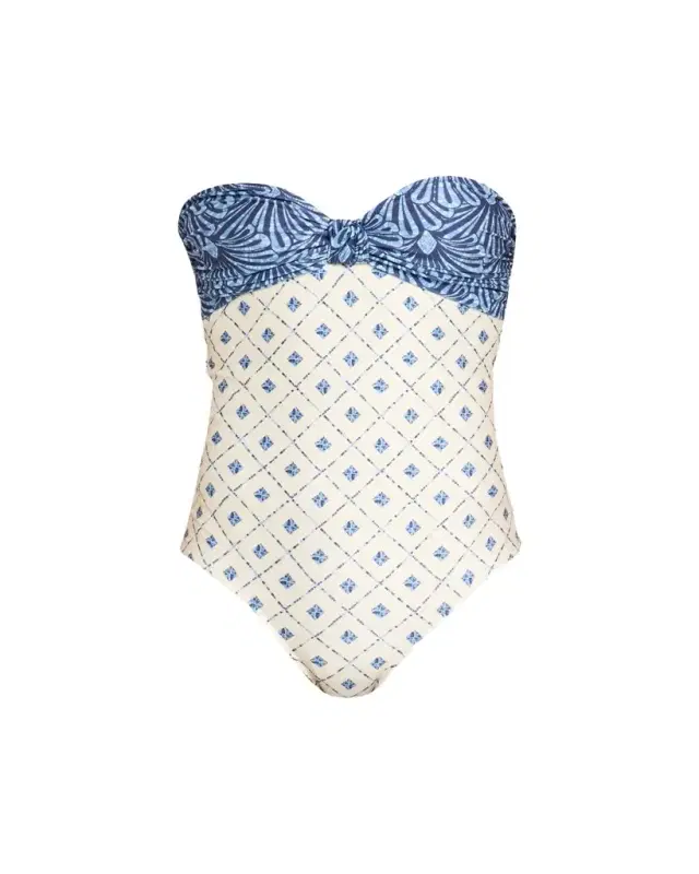 Shani Aloe Strapless One-Piece Swimsuit