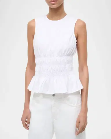 Staud Culver Sleeveless Peplum Top | Thumbnail 4