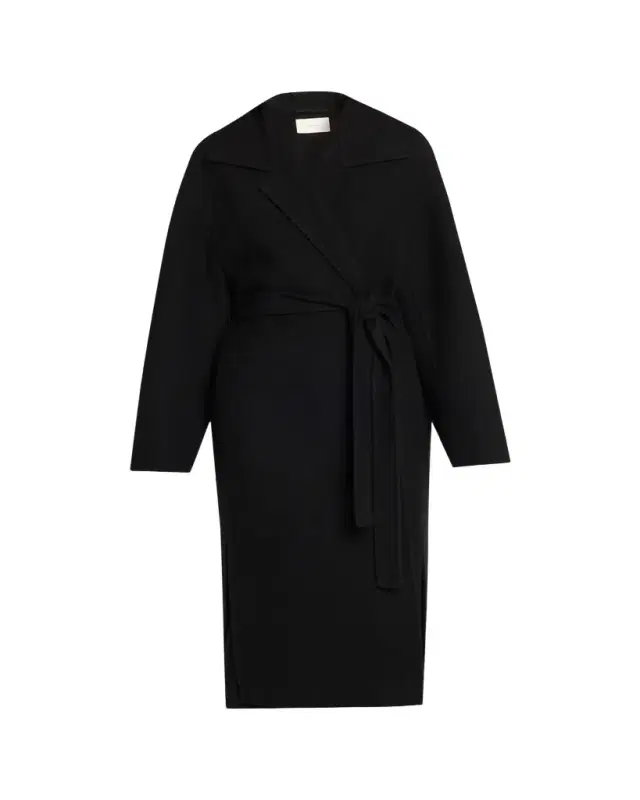 Ciara Wool-Cashmere Belted Wrap Coat