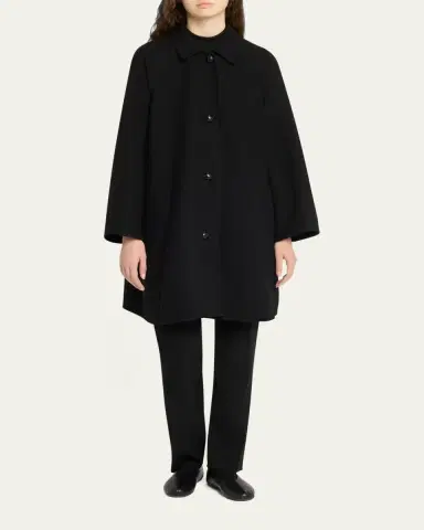 THE ROW Ina Wool-Cashmere Single-Breasted Car Coat | Thumbnail 2