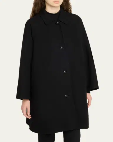 THE ROW Ina Wool-Cashmere Single-Breasted Car Coat | Thumbnail 4