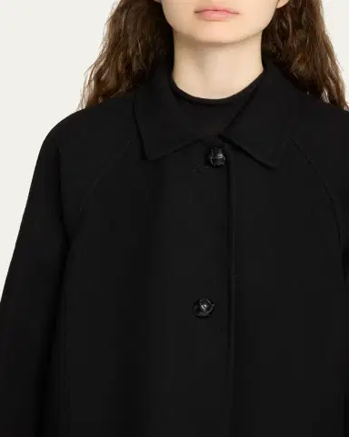 THE ROW Ina Wool-Cashmere Single-Breasted Car Coat | Thumbnail 5