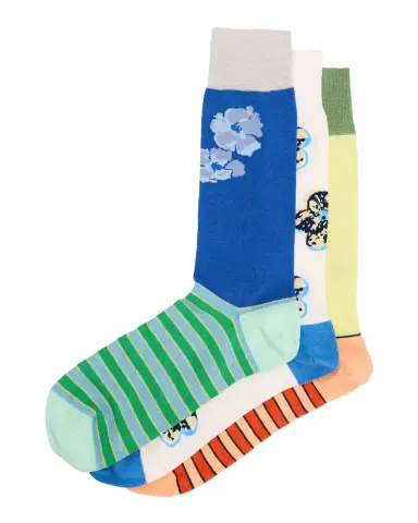 Paul Smith Men's Multi-Floral Variety 3-Pack Mid-Calf Socks | Thumbnail 3