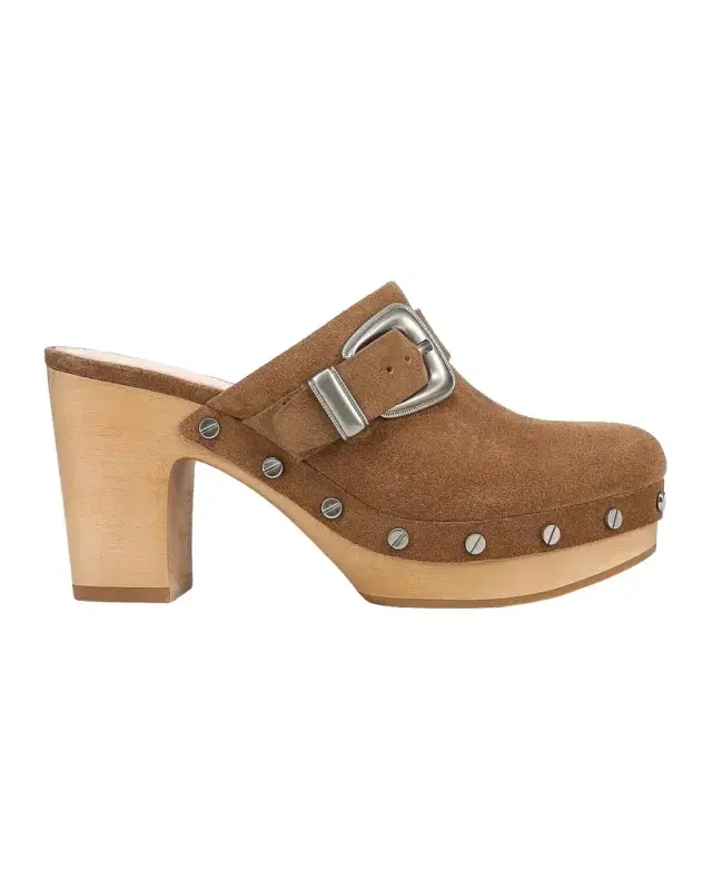 Veronica Beard Larken Suede Platform Clogs