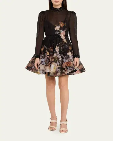 Zimmermann Valiant Embellished Floral Mini Dress | Thumbnail 2