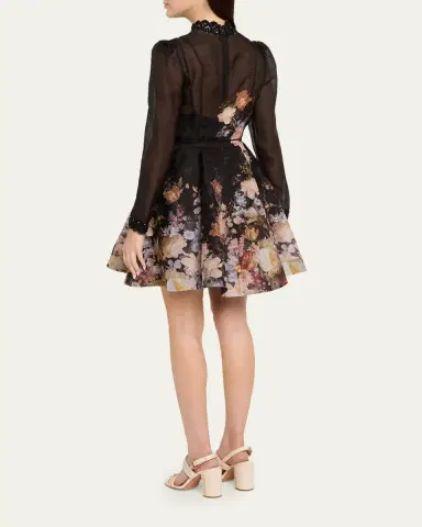 Zimmermann Valiant Embellished Floral Mini Dress | Thumbnail 3