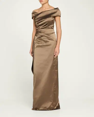 Rickie Freeman for Teri Jon Off-Shoulder Stretch Taffeta Column Gown | Thumbnail 4 Rickie Freeman for Teri Jon Off-Shoulder Stretch Taffeta Column Gown | Thumbnail 4