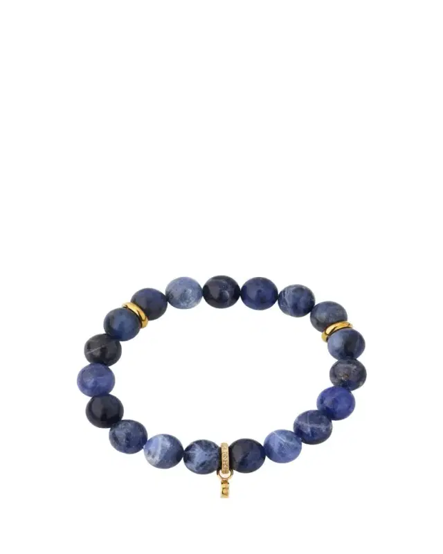 JIA JIA Uluwatu Sodalite 14K Gold Bar Crystal Bracelet