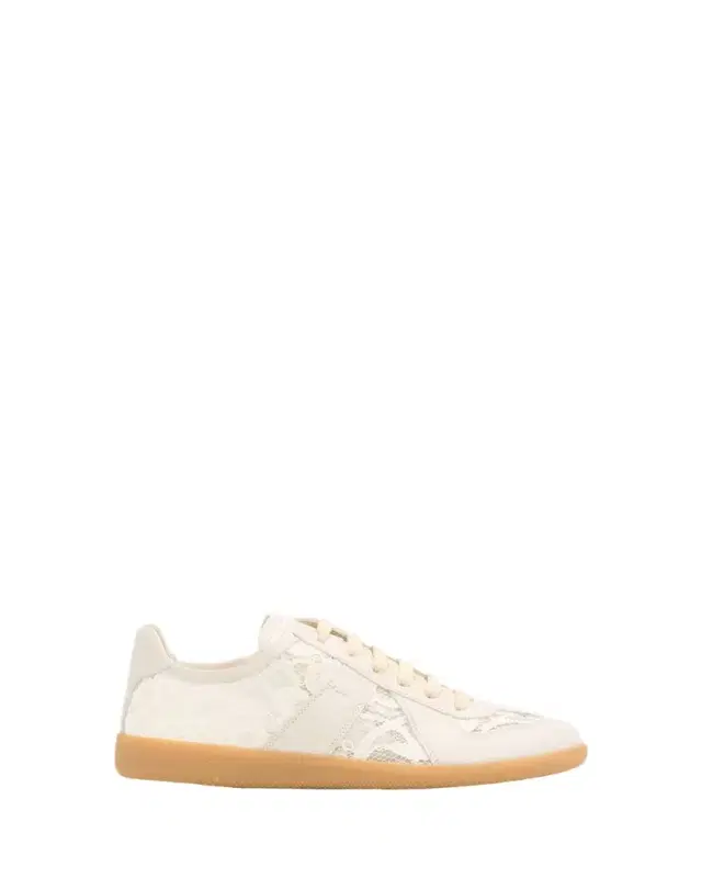 Maison Margiela Replica Lace and Leather Low-Top Sneakers
