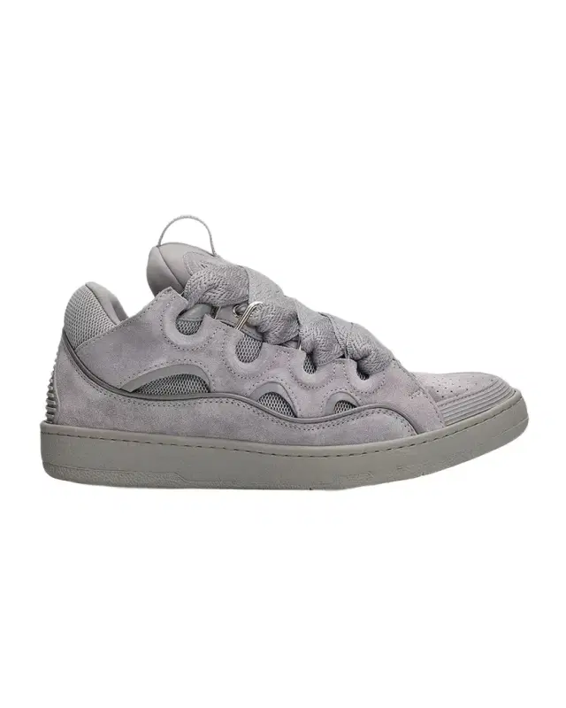 Men's Curb Tonal Suede and Mesh Sneakers