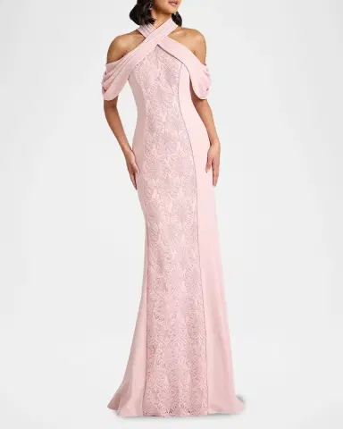 Tadashi Shoji Cold-Shoulder Corded Lace Gown | Thumbnail 4