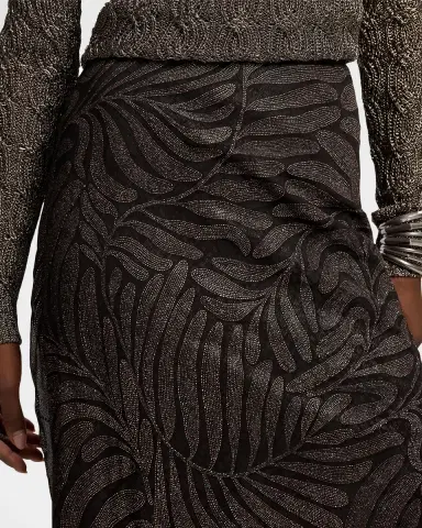 Ralph Lauren Collection Masina Foiled Crinkle Chiffon Skirt | Thumbnail 5