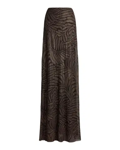 Ralph Lauren Collection Masina Foiled Crinkle Chiffon Skirt | Thumbnail 1