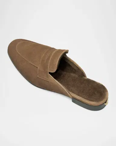 Bougeotte Fandango Suede Shearling-Lined Loafer Mules | Thumbnail 4 Bougeotte Fandango Suede Shearling-Lined Loafer Mules | Thumbnail 4