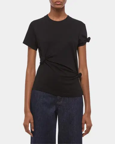 Helmut Lang Asymmetric Knotted Baby Tee | Thumbnail 4 Helmut Lang Asymmetric Knotted Baby Tee | Thumbnail 4