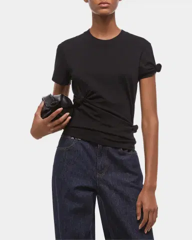 Helmut Lang Asymmetric Knotted Baby Tee | Thumbnail 6 Helmut Lang Asymmetric Knotted Baby Tee | Thumbnail 6
