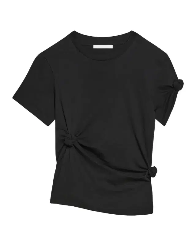 Asymmetric Knotted Baby Tee
