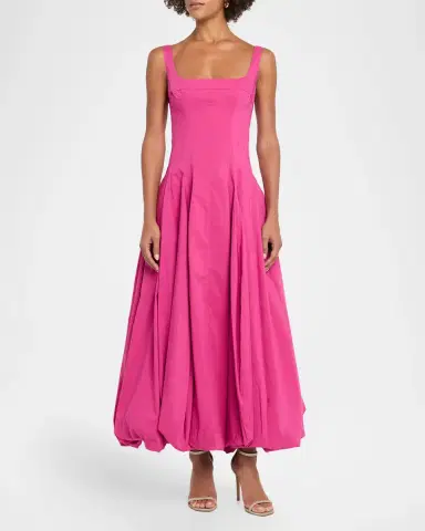 Simkhai Hally Bubble Cotton Midi Dress | Thumbnail 2